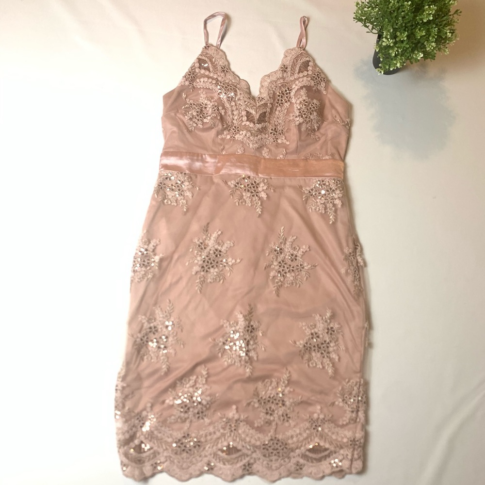 Dress Pink Open Back Sequin Bodycon 8 Party Dress